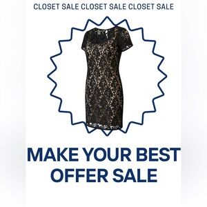 Ann Taylor Loft Black Lace Dress